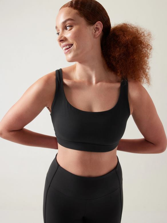 Athleta Exhale Bra A-C Women Black Bras & Underwear | VHFL2593