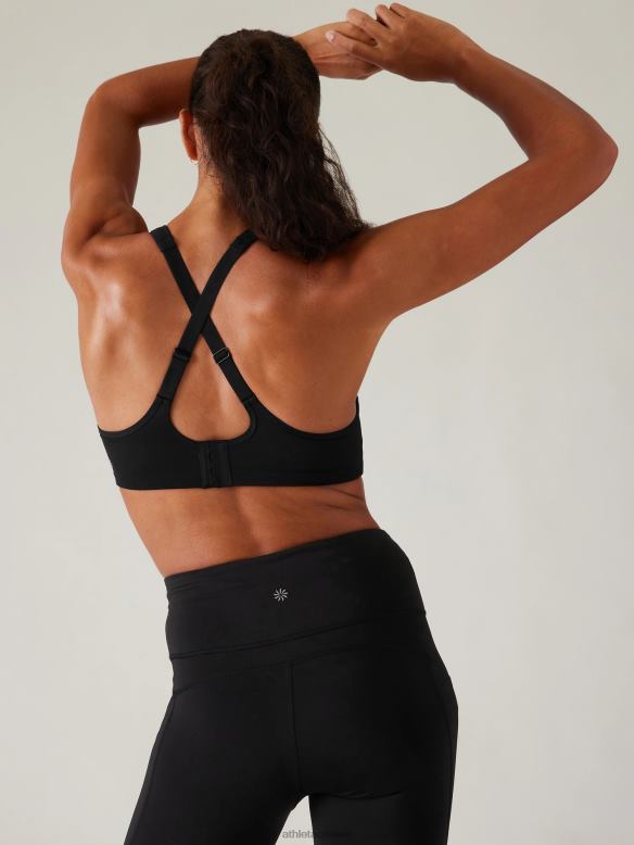 Athleta Glory Bra Women Black Bras & Underwear | VHFL2675