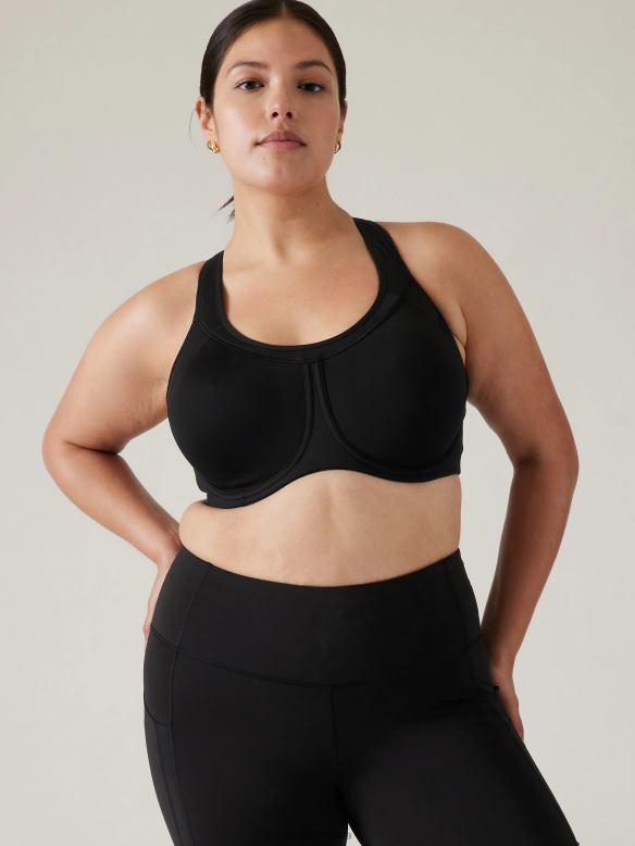 Athleta Glory Bra Women Black Bras & Underwear | VHFL2675