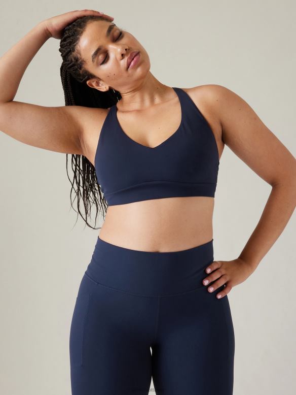 Athleta Solace Bra A-C Women Navy Bras & Underwear | VHFL2595