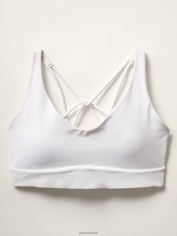 Athleta Solace Bra A-C Women White Bras & Underwear | VHFL2666