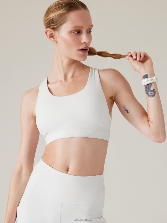 Athleta Ultimate Bra A-C Women White Bras & Underwear | VHFL2668