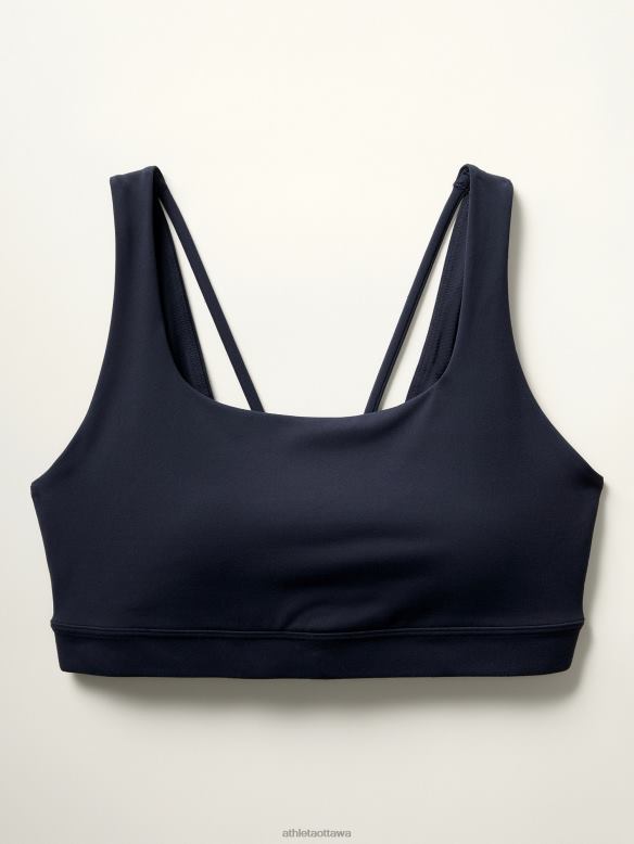 Athleta Exhale Bra D-DD+ Women Navy Bras & Underwear | VHFL2598