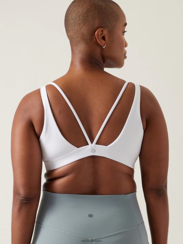 Athleta Exhale Bra D-DD+ Women White Bras & Underwear | VHFL2659