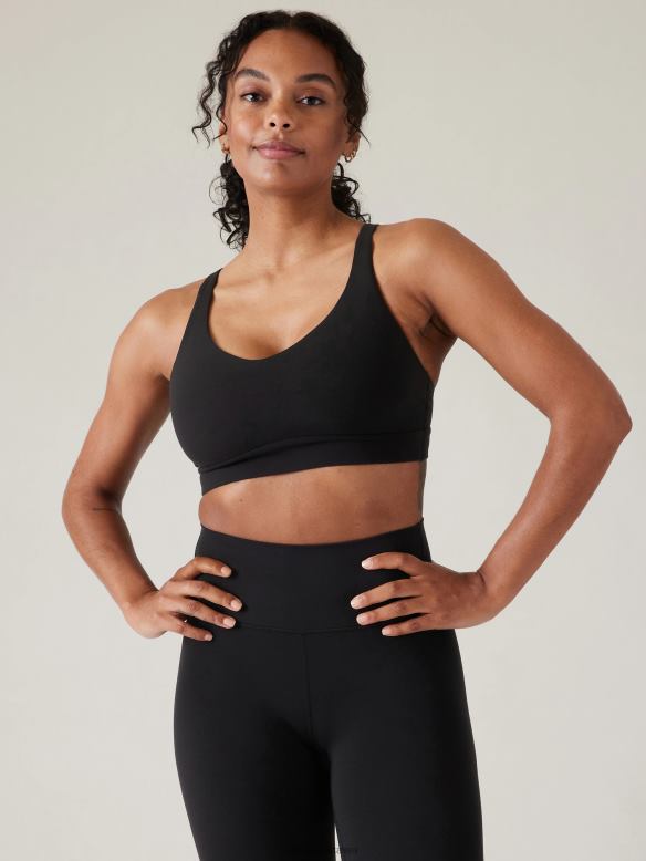 Athleta Solace Bra D-DD+ Women Black Bras & Underwear | VHFL2665