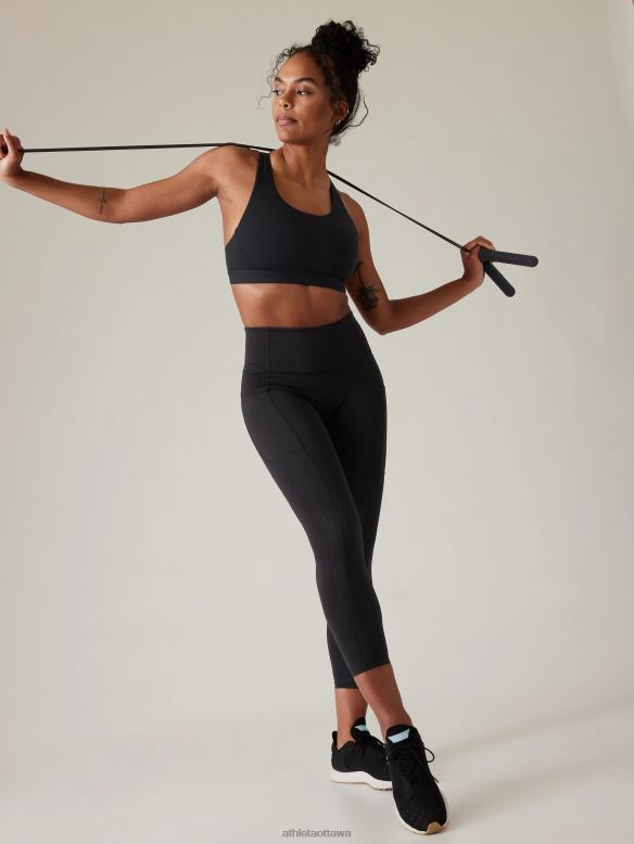 Athleta Ultimate Bra D-DD+ Women Black Bras & Underwear | VHFL2661