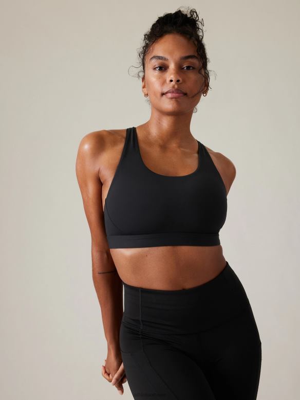 Athleta Ultimate Bra D-DD+ Women Black Bras & Underwear | VHFL2661