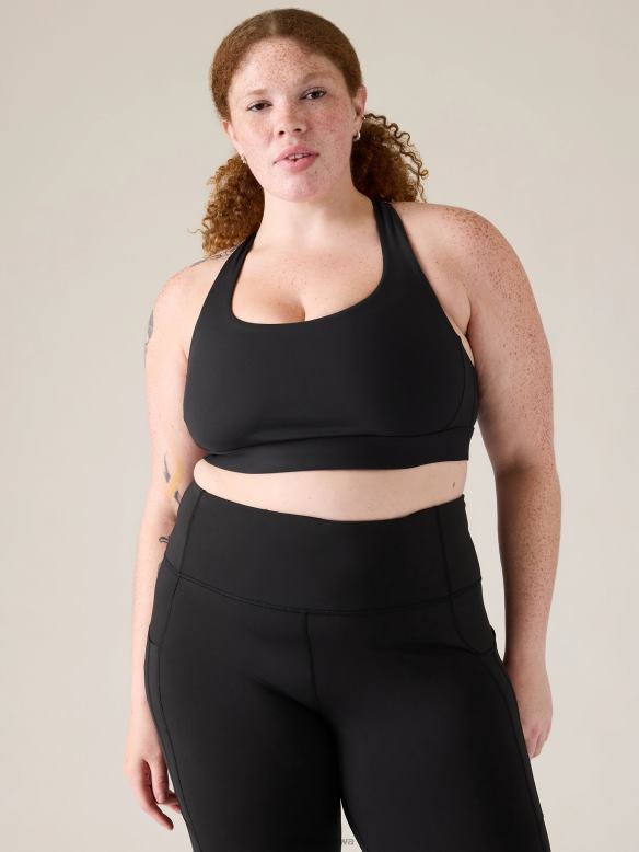 Athleta Ultimate Bra D-DD+ Women Black Bras & Underwear | VHFL2661