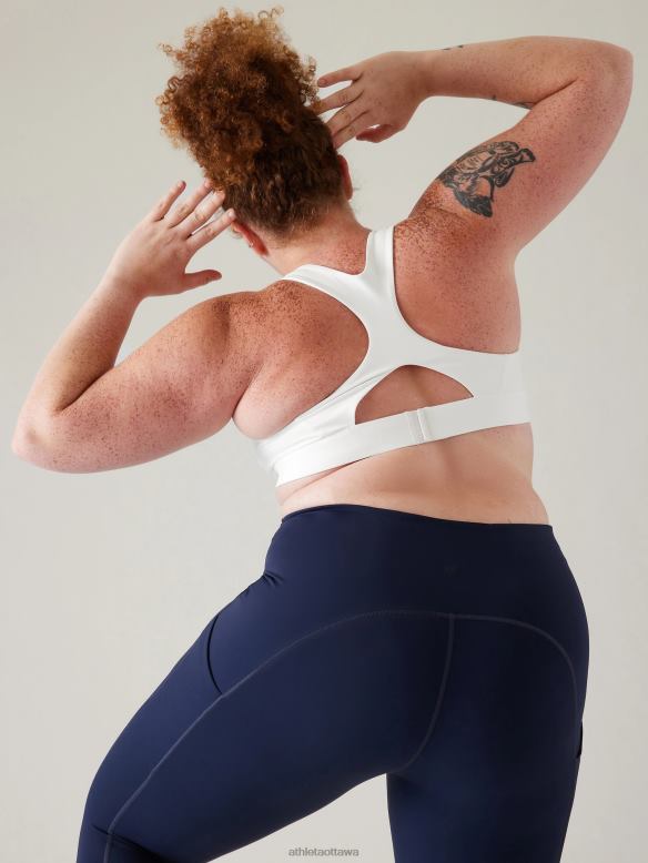 Athleta Ultimate Bra D-DD+ Women White Bras & Underwear | VHFL2669