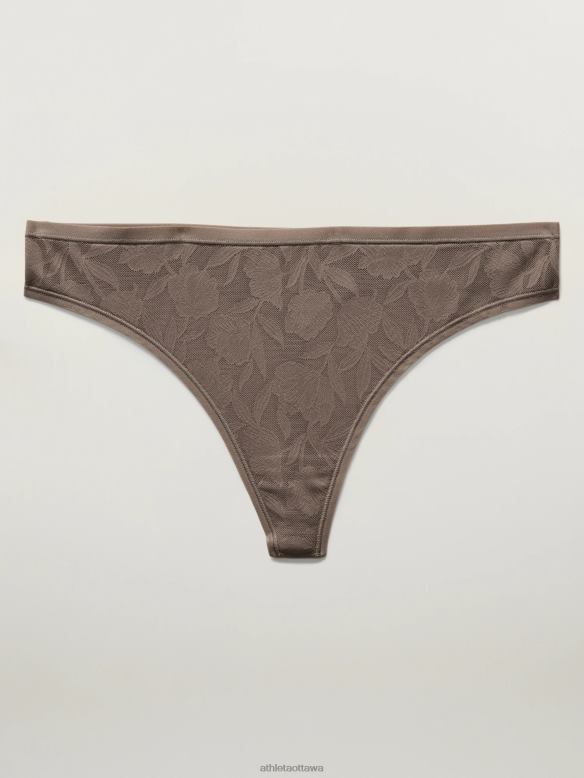 Athleta Ritual Thong Underwear Women Pyrite Lace Bras & Underwear | VHFL2643