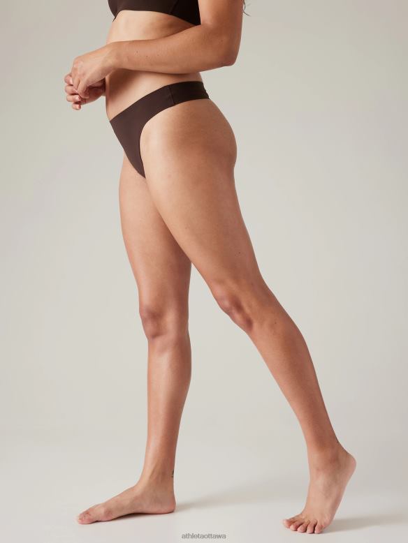 Athleta Ritual Thong Underwear Women Toasted Brown Bras & Underwear | VHFL2704