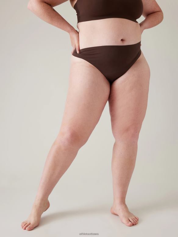 Athleta Ritual Thong Underwear Women Toasted Brown Bras & Underwear | VHFL2704