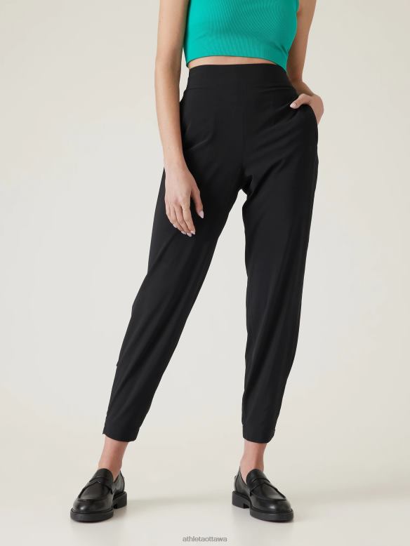 Athleta Brooklyn Heights High Rise Jogger Women Black Clothing VHFL294