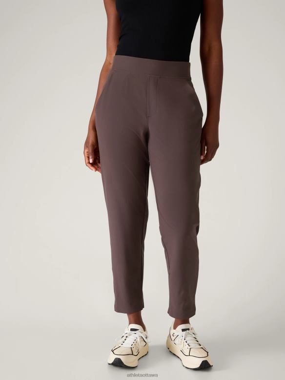 Athleta Brooklyn Mid Rise Ankle Pant Women Shale Clothing VHFL218