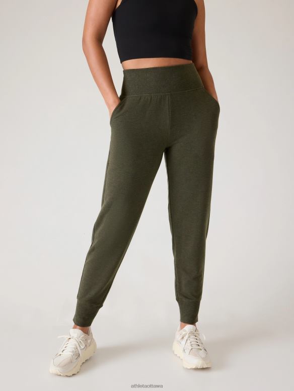 Athleta Coaster Luxe Jogger Women Aspen Olive Heather Clothing VHFL230