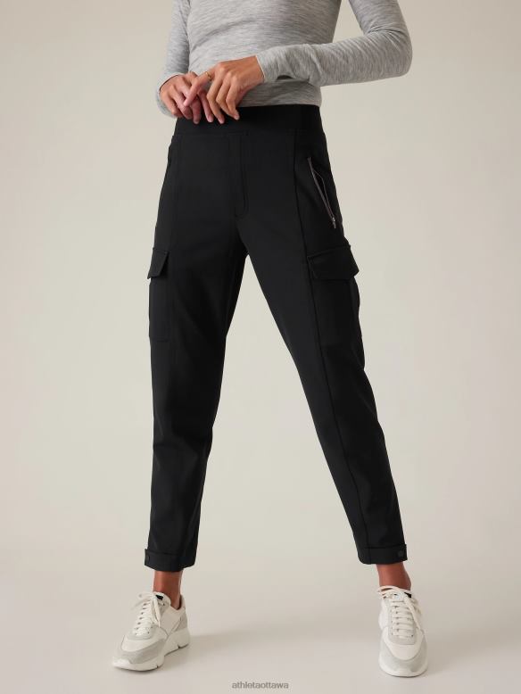 Athleta Endless Cargo High Rise Jogger Women Black Clothing VHFL299