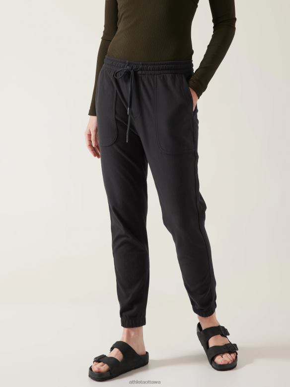 Athleta Farallon Jogger Women Black Clothing VHFL214