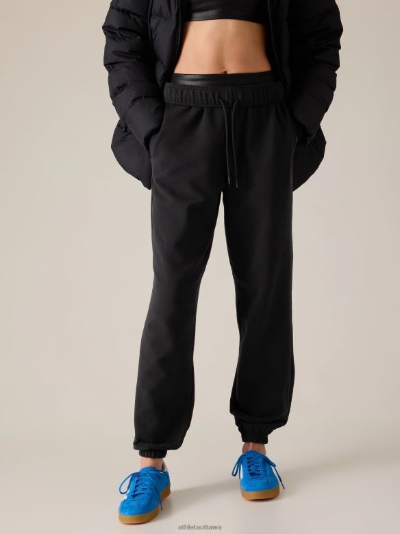 Athleta Forever Fleece Jogger Women Black Clothing VHFL271