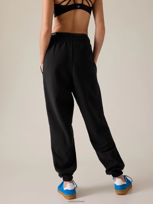 Athleta Forever Fleece Jogger Women Black Clothing VHFL271