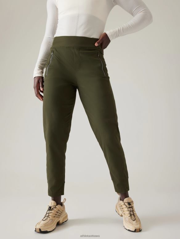 Athleta Trekkie North Jogger Women Aspen Olive Clothing VHFL258