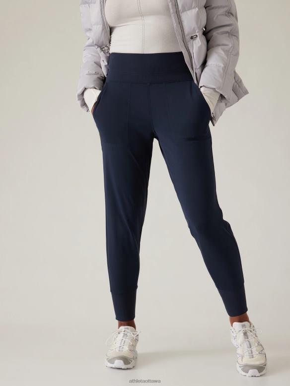 Athleta Venice Mid Rise Jogger Women Navy Clothing VHFL2133