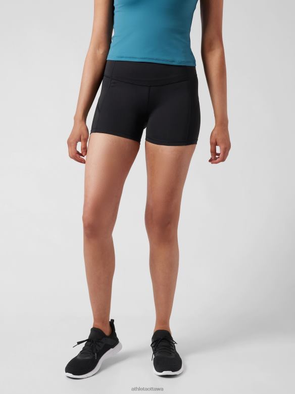 Athleta Ultimate Shortie Women Black Clothing VHFL252