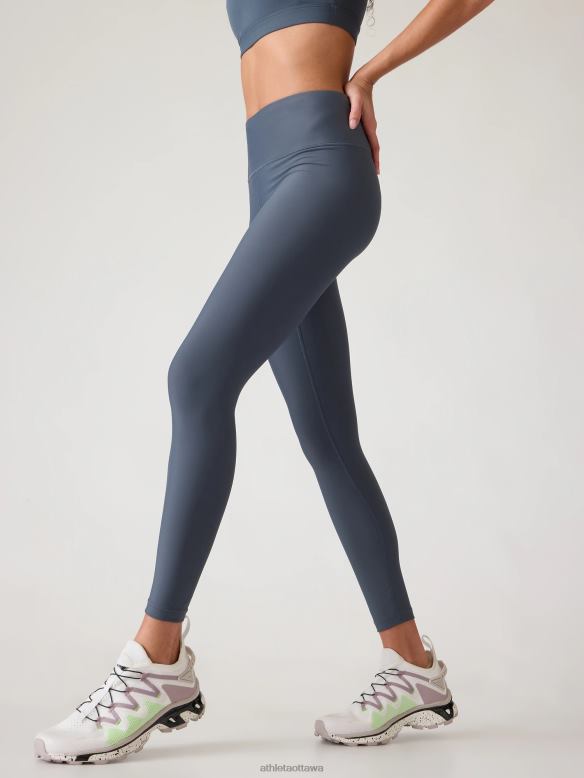 Athleta Interval Tight Women Granite Blue Clothing VHFL2174