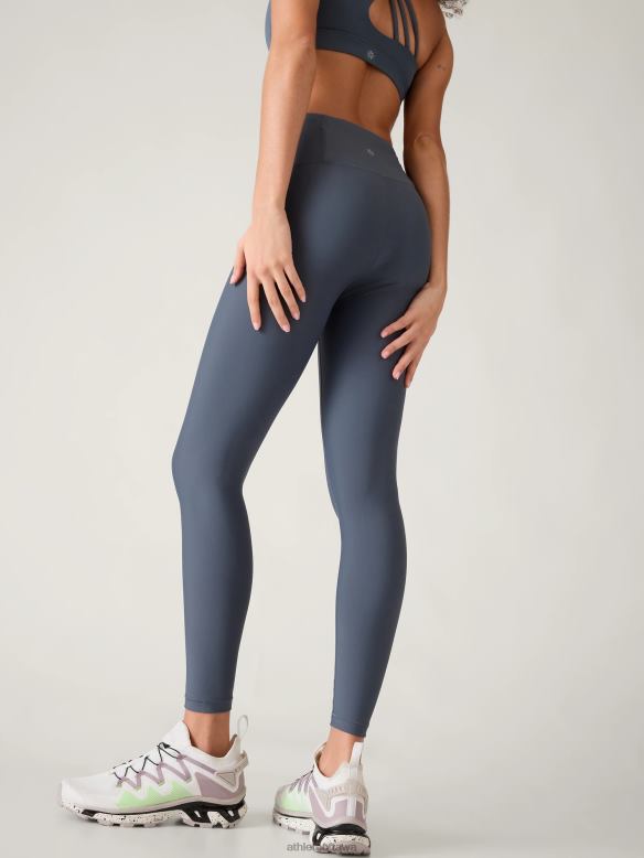 Athleta Interval Tight Women Granite Blue Clothing VHFL2174