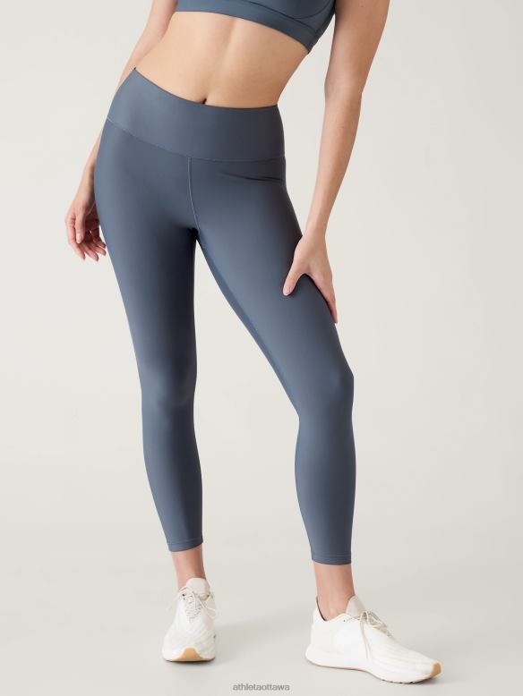 Athleta Interval Tight Women Granite Blue Clothing VHFL2174