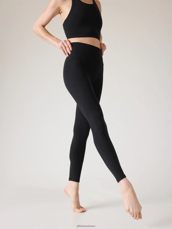 Athleta Keys Transcend Tight Women Black Clothing VHFL2162