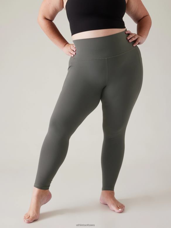 Athleta Salutation Stash Tight Women Hematite Grey Clothing VHFL2171