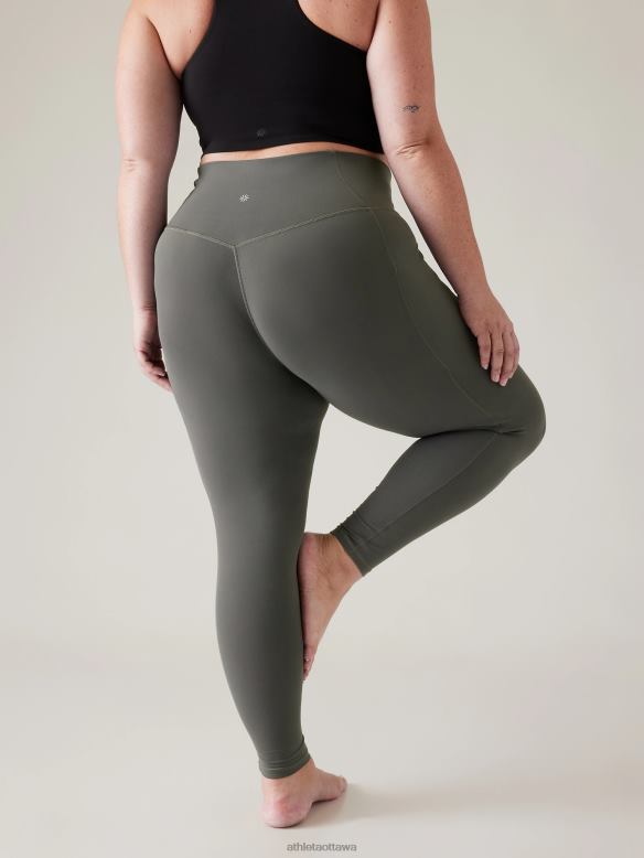 Athleta Salutation Stash Tight Women Hematite Grey Clothing VHFL2171