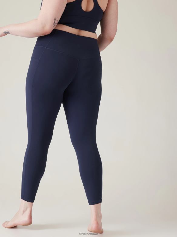 Athleta Salutation Stash Tight Women Navy Clothing VHFL2139