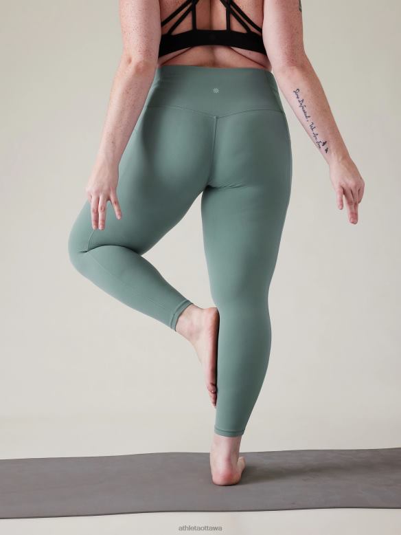 Athleta Salutation Stash Tight Women Oxidized Green Clothing VHFL236