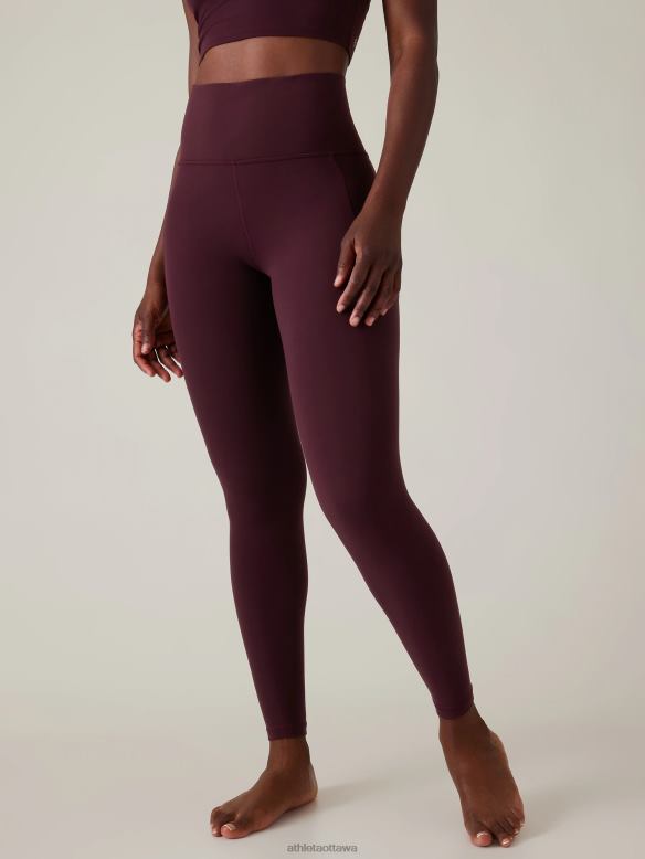 Athleta Salutation Stash Tight Women Spiced Cabernet Clothing VHFL2153