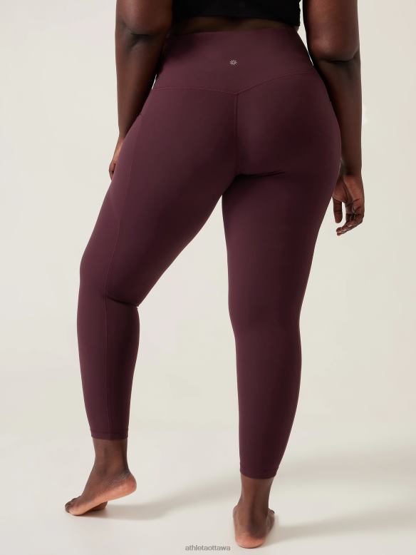 Athleta Salutation Stash Tight Women Spiced Cabernet Clothing VHFL2153