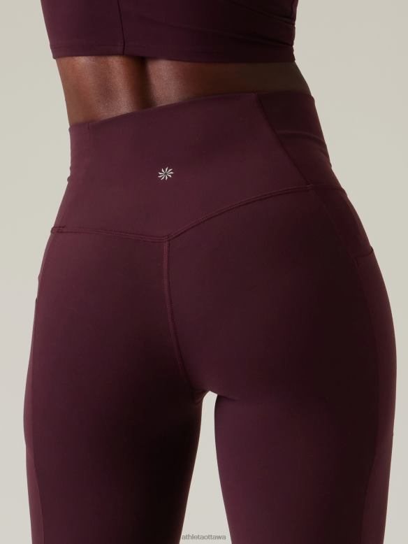 Athleta Salutation Stash Tight Women Spiced Cabernet Clothing VHFL2153