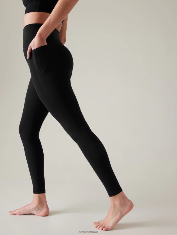 Athleta Transcend Stash Tight Women Black Clothing VHFL2125