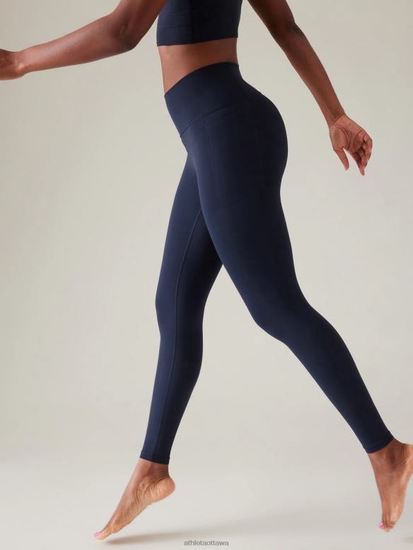 Athleta Transcend Stash Tight Women Navy Clothing VHFL275