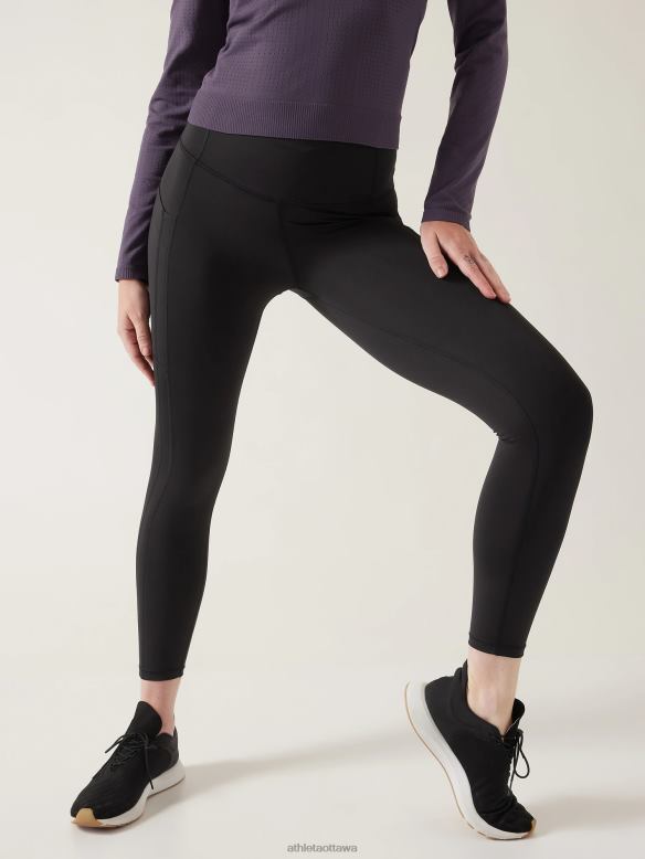 Athleta Ultimate Stash 7/8 Tight Women Black Clothing VHFL2148