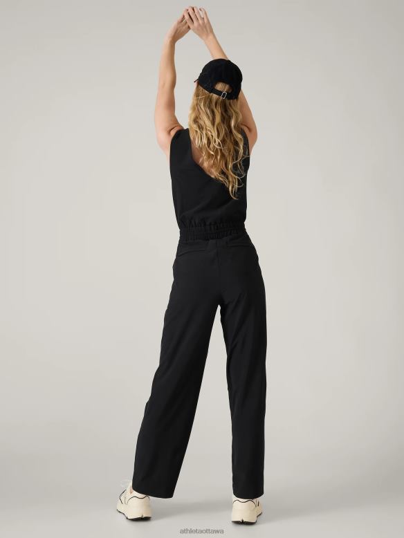 Athleta Avenue Jumpsuit Women Black Clothing VHFL2749