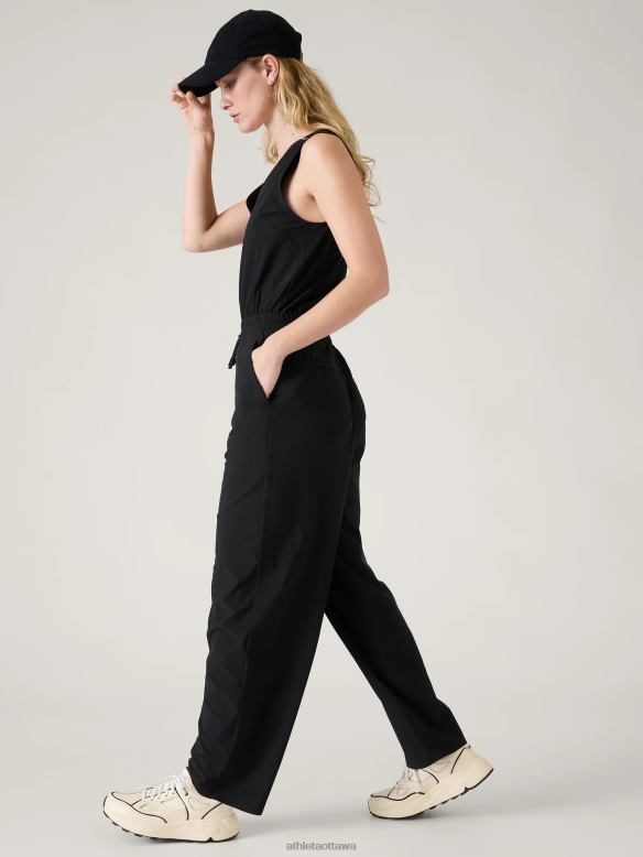 Athleta Avenue Jumpsuit Women Black Clothing VHFL2749