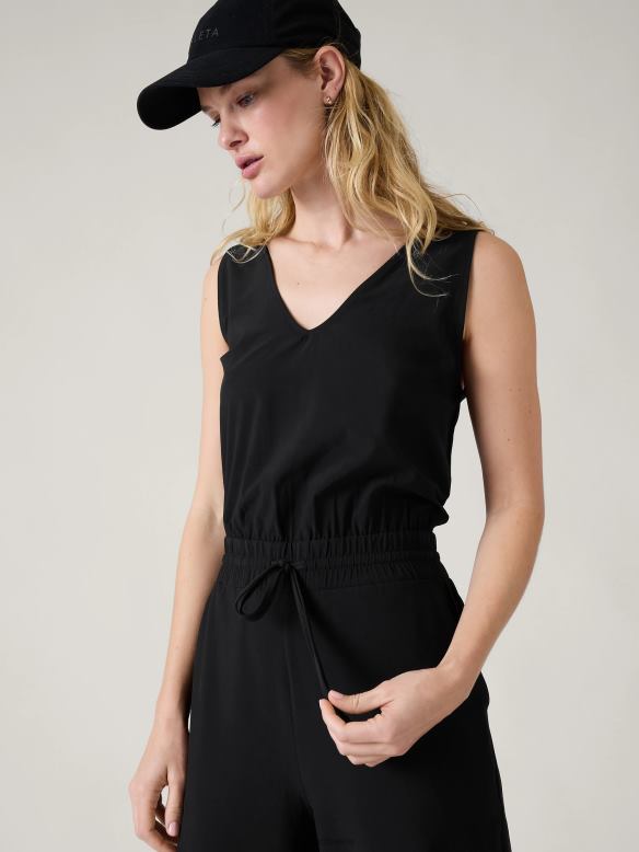 Athleta Avenue Jumpsuit Women Black Clothing VHFL2749