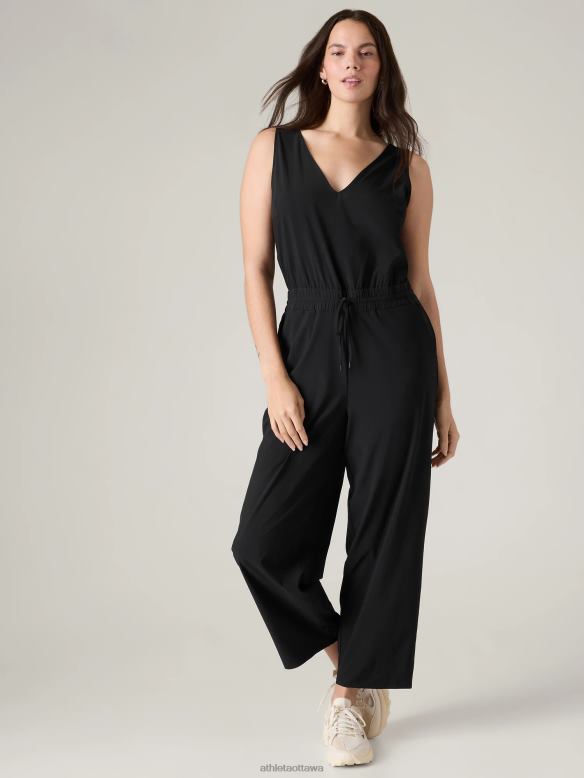 Athleta Avenue Jumpsuit Women Black Clothing VHFL2749