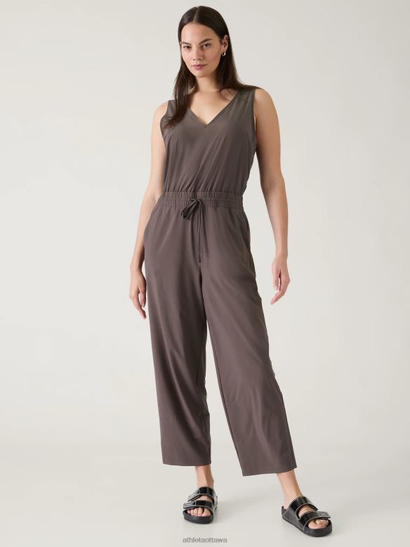 Athleta Avenue Jumpsuit Women Shale Clothing VHFL2758