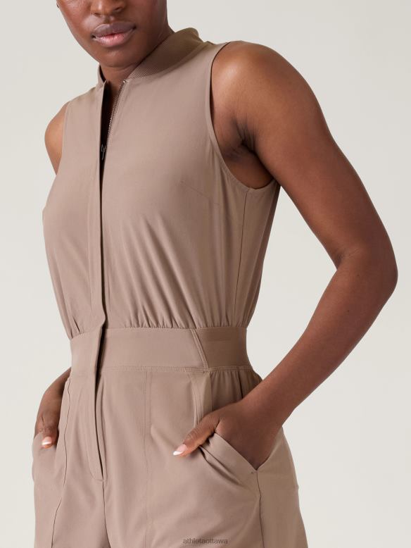 Athleta Brooklyn Utility Romper Women Pyrite Clothing VHFL2741