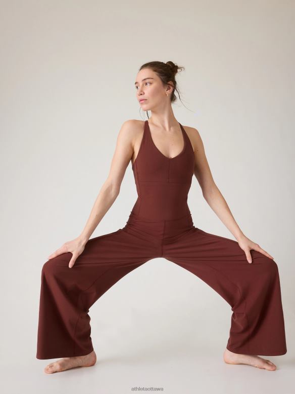 Athleta Keys Transcend Bodysuit Women Dark Cherrywood Clothing VHFL2783