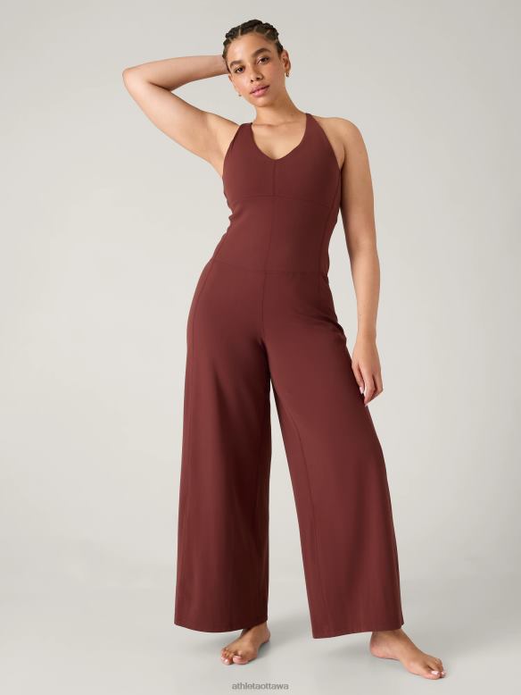 Athleta Keys Transcend Bodysuit Women Dark Cherrywood Clothing VHFL2783