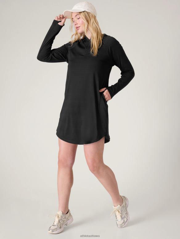 Athleta Pacifica Shores Coverup Women Black Clothing VHFL2764