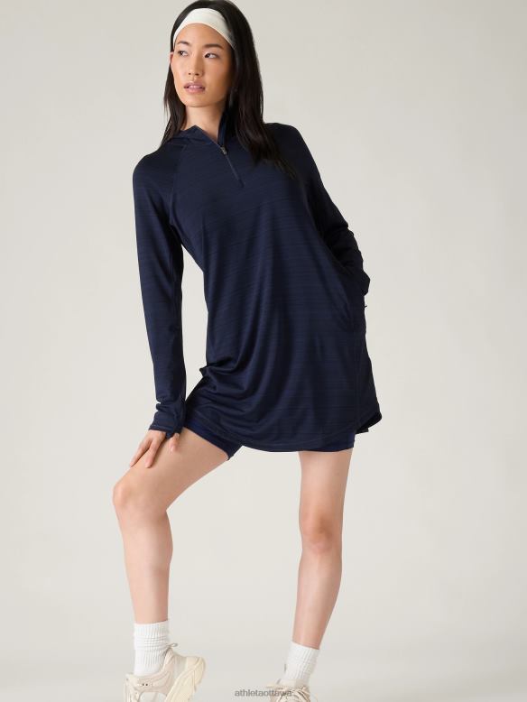 Athleta Pacifica Shores Coverup Women Navy Clothing VHFL2757